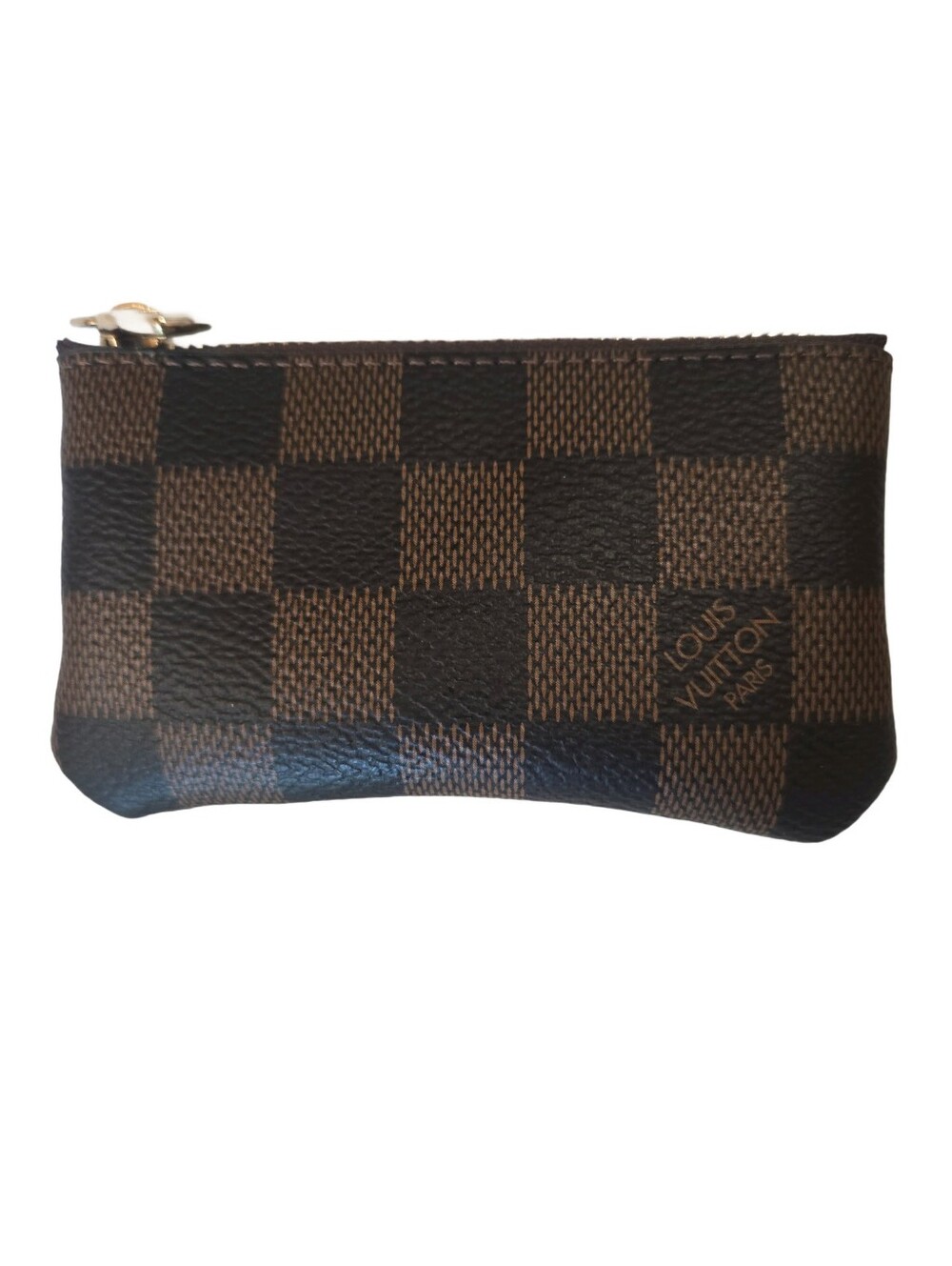 Louis Vuitton Brown Damier Zip Pouch With Box